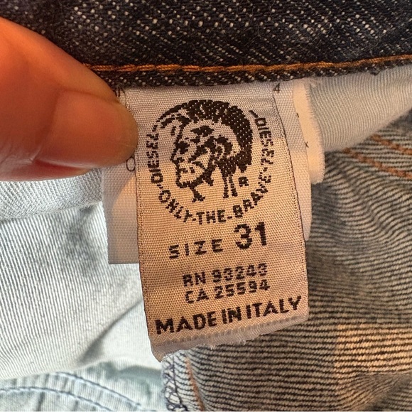 DIESEL Women Blue Button Fly Flared Boho Jeans Size 31-Fits Small-Made in Italy - Picture 7 of 10